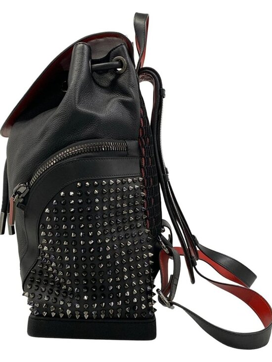 CHRISTIAN LOUBOUTIN Explorafunk Backpack Black Red Calf Leather Rubber Backpack main image 4